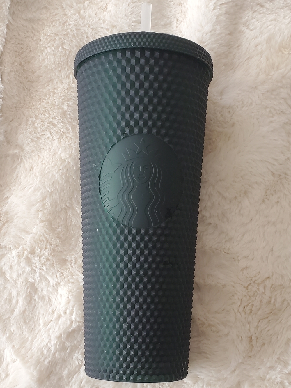 Starbucks 2022 Matte Green Studded Tumbler with Straw 24oz